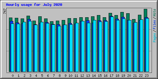 Hourly usage for July 2020