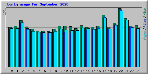 Hourly usage for September 2020