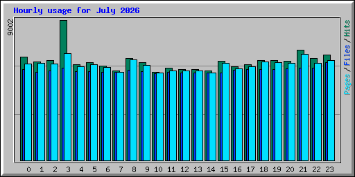 Hourly usage for July 2026